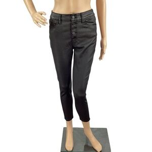 KanCan Black Coated Button Fly Skinny Jeans Size 11/29